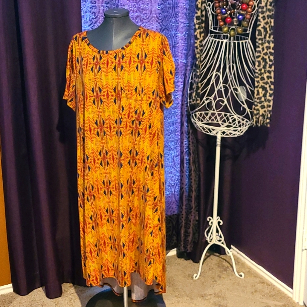 LuLaRoe Geometric Print Dress size 2X